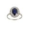 Gold Ring with Sapphire and Diamonds 1