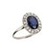 Gold Ring with Sapphire and Diamonds 2