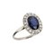 Gold Ring with Sapphire and Diamonds, Image 2