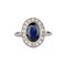 Gold Ring with Sapphire and Diamonds 3