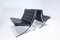 Barcelona Chairs in Black Leather by Ludwig Mies van der Rohe for Knoll, 1960s, Set of 2 9