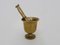 Engraved Bronze Apothecary Mortar, 1930s, Set of 2 2