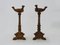Church Candleholders with Lions Paw in Carved Gilt Wood, 1890s, Set of 2 1