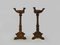 Church Candleholders with Lions Paw in Carved Gilt Wood, 1890s, Set of 2 3