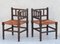 French Provincial Bobbin Wood Corner Chairs with Rush Seat, 1900, Set of 2 6