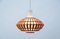 Opaline Glass and Wicker Ceiling Lamp, 1960s 2