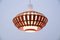 Opaline Glass and Wicker Ceiling Lamp, 1960s 6