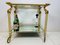 Vintage Spanish Hollywood Regency Brass Serving Cart from Curvasa Muebles 5