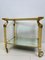 Vintage Spanish Hollywood Regency Brass Serving Cart from Curvasa Muebles 1