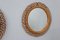 Mid-Century Round Rattan Wall Mirrors, Italy, 1960s, Set of 2 8