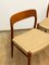 Mid-Century Model 75 Chairs in Teak by Niels O. Møller for J.L. Moller, 1950, Set of 2 9