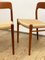 Mid-Century Model 75 Chairs in Teak by Niels O. Møller for J.L. Moller, 1950, Set of 2 8