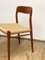 Mid-Century Model 75 Chairs in Teak by Niels O. Møller for J.L. Moller, 1950, Set of 2 10