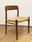 Mid-Century Danish Model 75 Chair in Teak by Niels O. Møller for J.L. Moller, 1950s, Image 1