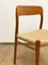 Mid-Century Model 75 Chair in Teak by Niels O. Møller for J.L. Moller, 1950s, Image 7