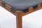 Mid-Century Modern Stool in Teak and Black Leather by Nils Troed for Glassmasters, 1950s 5