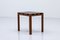 Mid-Century Modern Stool in Teak and Black Leather by Nils Troed for Glassmasters, 1950s 3