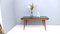 Vintage Ebonized Beech and Walnut Dining Table with a Green Glass Top, Italy 4