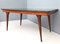 Vintage Ebonized Beech and Walnut Dining Table with a Green Glass Top, Italy 8