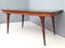 Vintage Ebonized Beech and Walnut Dining Table with a Green Glass Top, Italy, Image 8