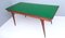 Vintage Ebonized Beech and Walnut Dining Table with a Green Glass Top, Italy, Image 7