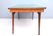 Vintage Ebonized Beech and Walnut Dining Table with a Green Glass Top, Italy, Image 9