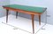 Vintage Ebonized Beech and Walnut Dining Table with a Green Glass Top, Italy 14