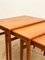 Tables Gigognes Mid-Century en Teck, Danemark, 1950s, Set de 3 11