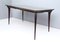 Vintage Ebonized Beech Dining Table with a Taupe Glass Top, Italy, 1950s 4
