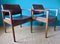 Danish Armchairs in Padouk and Plum Leather, 1960, Set of 2, Image 3