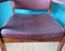 Danish Armchairs in Padouk and Plum Leather, 1960, Set of 2, Image 10