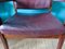 Danish Armchairs in Padouk and Plum Leather, 1960, Set of 2, Image 9