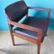 Danish Armchairs in Padouk and Plum Leather, 1960, Set of 2, Image 4
