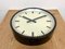 Black Industrial Factory Wall Clock from International, 1950s, Image 10