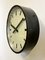 Horloge Murale d'Usine Industrielle Noire de International, 1950s 3