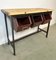 Industrial Worktable with Three Iron Drawers, 1960s 3