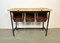Industrial Worktable with Three Iron Drawers, 1960s 14