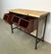 Industrial Worktable with Three Iron Drawers, 1960s 11