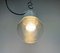Industrial White Porcelain Pendant Light with Ribbed Glass, 1970s 10