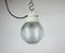 Industrial White Porcelain Pendant Light with Ribbed Glass, 1970s, Image 6
