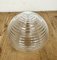 Industrial White Porcelain Pendant Light with Ribbed Glass, 1970s, Image 9