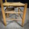 Large Late 19th Century Church Chair with Wicker Seats 11