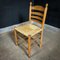 Large Late 19th Century Church Chair with Wicker Seats 6