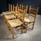 Large Late 19th Century Church Chair with Wicker Seats 1