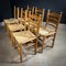Large Late 19th Century Church Chair with Wicker Seats, Image 1