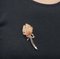 Broche en Or Rose 14 Carats et Argent, 1970s 5