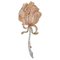 Broche en Or Rose 14 Carats et Argent, 1970s 1