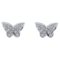 18 Karat White Gold Butterfly Shape Earrings, Set of 2 1