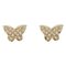18 Karat Yellow Gold Butterfly Shape Earrings, Set of 2 1