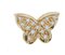 Orecchini a forma di farfalla in oro giallo 18 carati, set di 2, Immagine 2